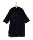 nitcaニトカ）の古着「ノーカラーコート」｜ブラック