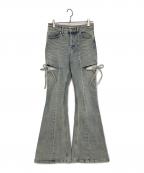 Resexxyリゼクシー）の古着「カットアウトリボンデニムパンツ」｜インディゴ