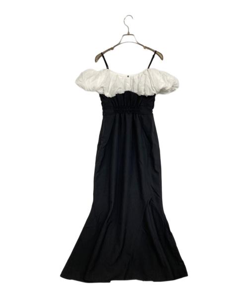 Resexxy（リゼクシー）RESEXXY (リゼクシー) バルーンヘムマーメイドワンピース ホワイト×ブラック サイズ:Fの古着・服飾アイテム