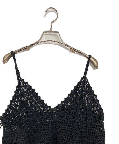 Spick and Span（スピック＆スパン）Spick and Span (スピックアンドスパン) クロシェニットキャミソール ブラック サイズ:記載なしの古着・服飾アイテム