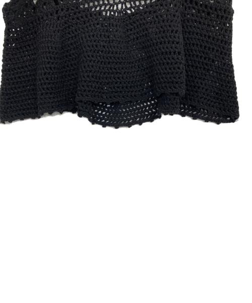 Spick and Span（スピック＆スパン）Spick and Span (スピックアンドスパン) クロシェニットキャミソール ブラック サイズ:記載なしの古着・服飾アイテム