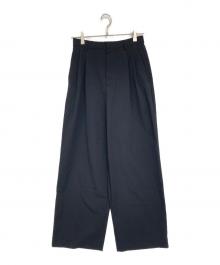 FRAMeWORK（フレームワーク）の古着「リネンライククロスタックパンツ」｜ブラック