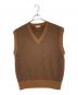 MARGARET HOWELL（マーガレットハウエル）の古着「カシミヤ混ニットベスト」｜ブラウン