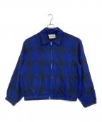 NOMA t.d.ノーマティーディー）の古着「チェックジップジャケット」｜ネイビー