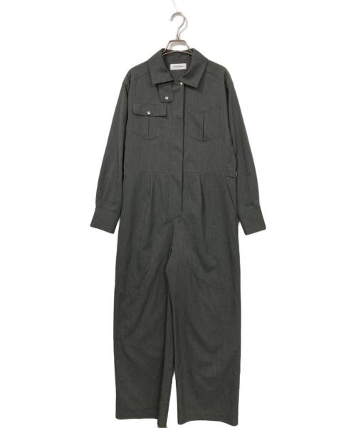 ATTISESSION（アティセッション）ATTISESSION (アティセッション) スタンドカラー ジャンプスーツ グレー サイズ:38の古着・服飾アイテム