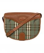 Burberry'sバーバリーズ）の古着「シャドーホースフラップショルダーバッグ」｜ブラウン×グリーン