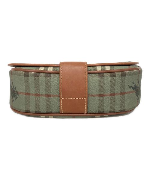 Burberry's（バーバリーズ）Burberry's (バーバリーズ) シャドーホースフラップショルダーバッグ ブラウン×グリーンの古着・服飾アイテム
