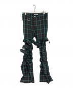 KIDILLキディル）の古着「CHAOS BONDAGE PANTS」｜グリーン