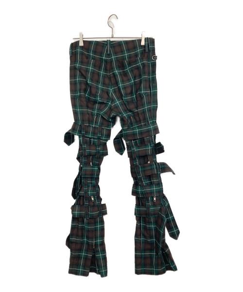 KIDILL（キディル）KIDILL (キディル) CHAOS BONDAGE PANTS グリーン サイズ:44の古着・服飾アイテム