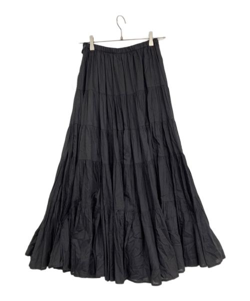 Spick and Span（スピックアンドスパン）Spick and Span (スピックアンドスパン) HYU 100/ボイルティアードスカート グレー サイズ:36の古着・服飾アイテム