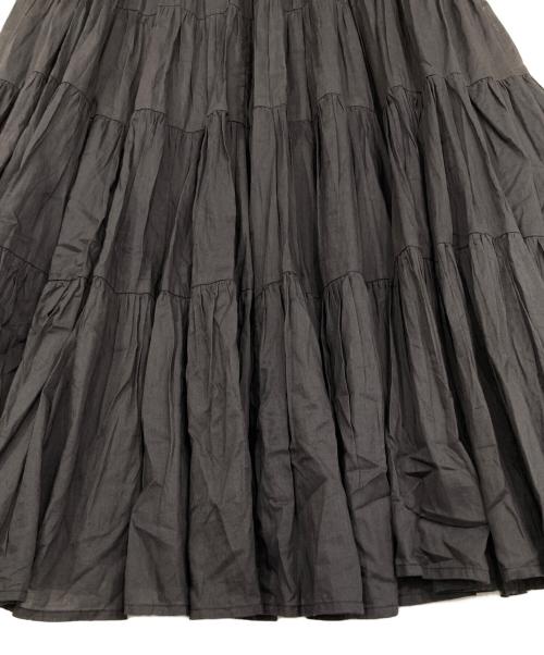 Spick and Span（スピックアンドスパン）Spick and Span (スピックアンドスパン) HYU 100/ボイルティアードスカート グレー サイズ:36の古着・服飾アイテム