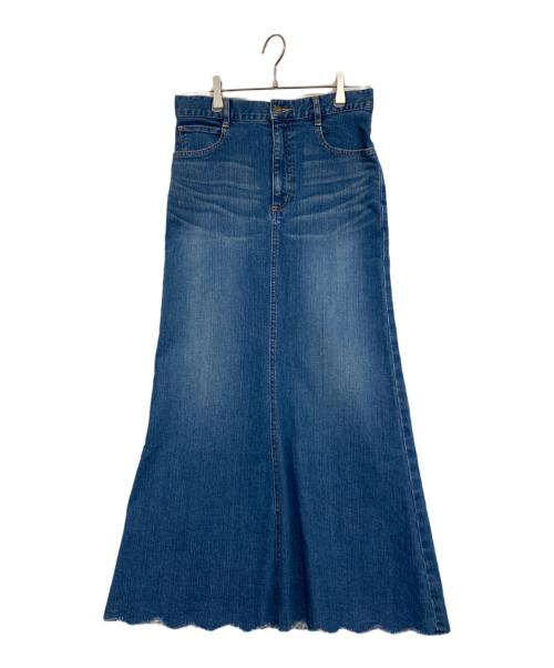 AP STUDIO（エーピーストゥディオ）AP STUDIO (エーピーストゥディオ) ヘムカットデニムスカート インディゴ サイズ:SIZE 34の古着・服飾アイテム