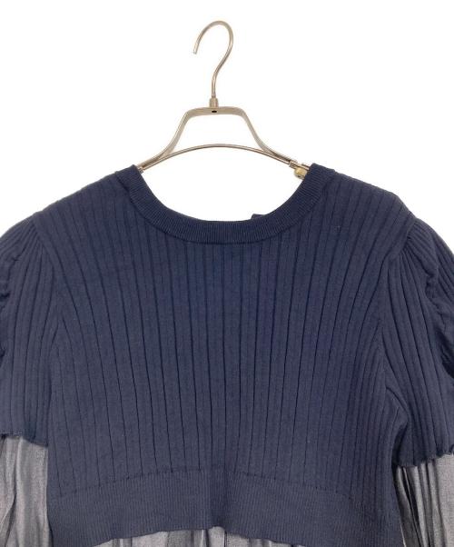 CELFORD（セルフォード）CELFORD (セルフォード) レイヤードニットプルオーバー ネイビー サイズ:SIZE 36の古着・服飾アイテム