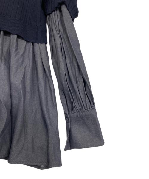 CELFORD（セルフォード）CELFORD (セルフォード) レイヤードニットプルオーバー ネイビー サイズ:SIZE 36の古着・服飾アイテム