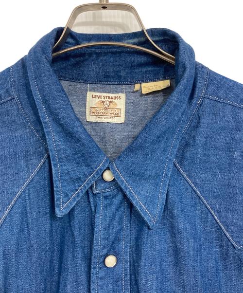 LEVI'S VINTAGE CLOTHING（リーバイス ビンテージ クロージング）LEVI'S VINTAGE CLOTHING (リーバイス ビンテージ クロージング) 復刻ショートホーンデニムウエスタンシャツ インディゴ サイズ:XLの古着・服飾アイテム
