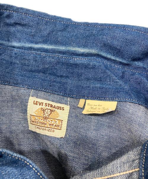 LEVI'S VINTAGE CLOTHING（リーバイス ビンテージ クロージング）LEVI'S VINTAGE CLOTHING (リーバイス ビンテージ クロージング) 復刻ショートホーンデニムウエスタンシャツ インディゴ サイズ:XLの古着・服飾アイテム