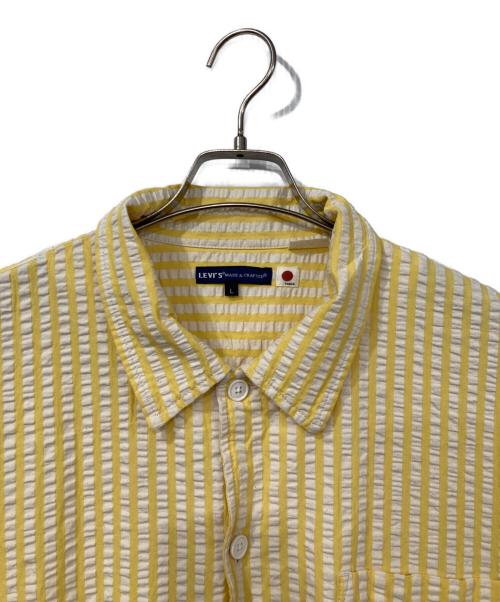 LEVI'S（リーバイス）LEVI'S (リーバイス) シアサッカーシャツ イエロー サイズ:Lの古着・服飾アイテム