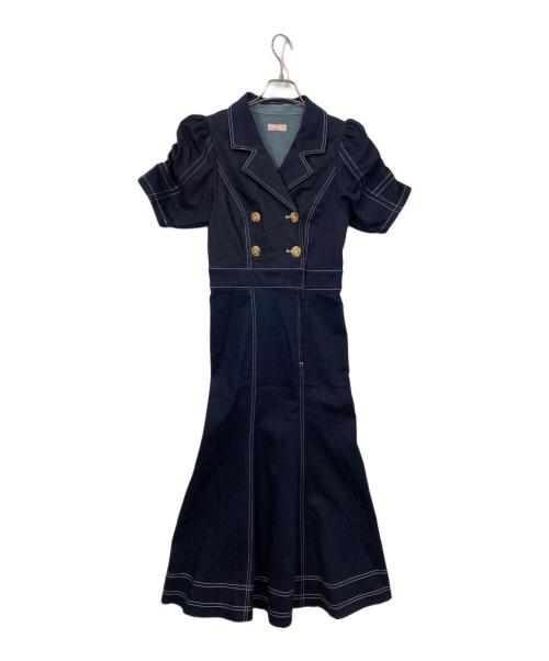 Resexxy（リゼクシー）RESEXXY (リゼクシー) ギャザーデザインマーメイドワンピース インディゴ サイズ:M 未使用品の古着・服飾アイテム