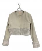 Resexxyリゼクシー）の古着「ヘムファーシャイニーブルゾン」｜ベージュ