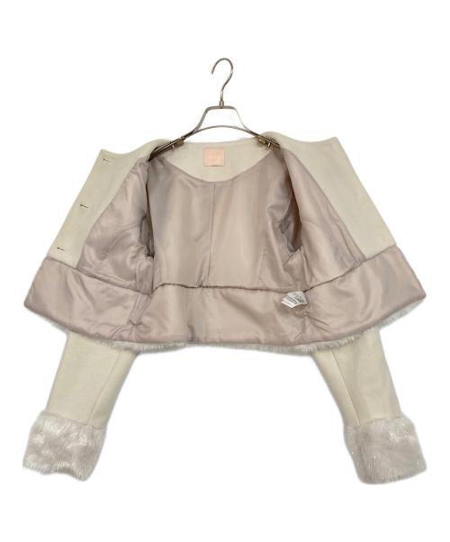 Resexxy（リゼクシー）Resexxy (リゼクシー) ヘムファーシャイニーブルゾン ベージュ サイズ:Fの古着・服飾アイテム