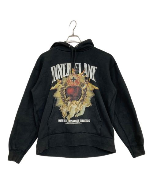 SUGATA（スガタ）SUGATA (スガタ) INNER FLAMEプリントパーカー ブラック サイズ:SIZE Lの古着・服飾アイテム