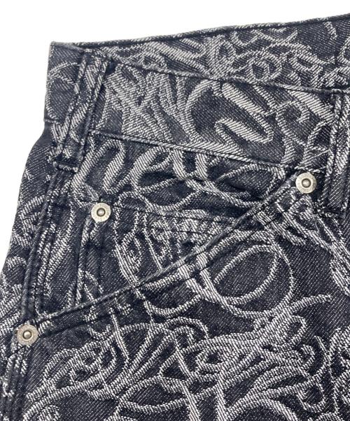 SUPREME（シュプリーム）SUPREME (シュプリーム) Script Jacquard Double Knee Denim Painter Pant ブラック サイズ:30の古着・服飾アイテム