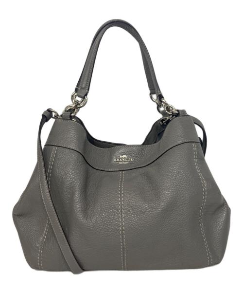 COACH（コーチ）COACH (コーチ) 2WAYショルダーバッグ グレーの古着・服飾アイテム