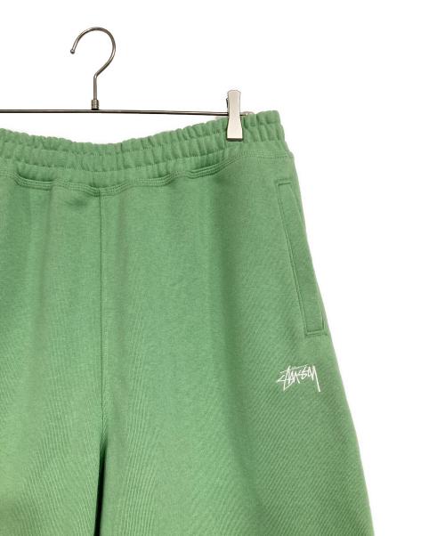 stussy（ステューシー）stussy (ステューシー) STOCK LOGO SWEATPANT グリーン サイズ:Mの古着・服飾アイテム