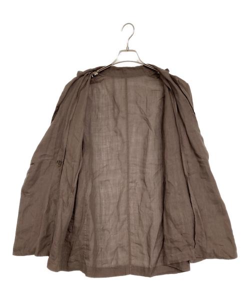 Whim Gazette（ウィムガゼット）Whim Gazette (ウィムガゼット) ラミーダブルジャケット ブラウン サイズ:Fの古着・服飾アイテム