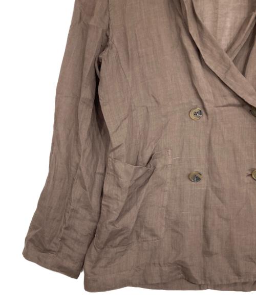 Whim Gazette（ウィムガゼット）Whim Gazette (ウィムガゼット) ラミーダブルジャケット ブラウン サイズ:Fの古着・服飾アイテム