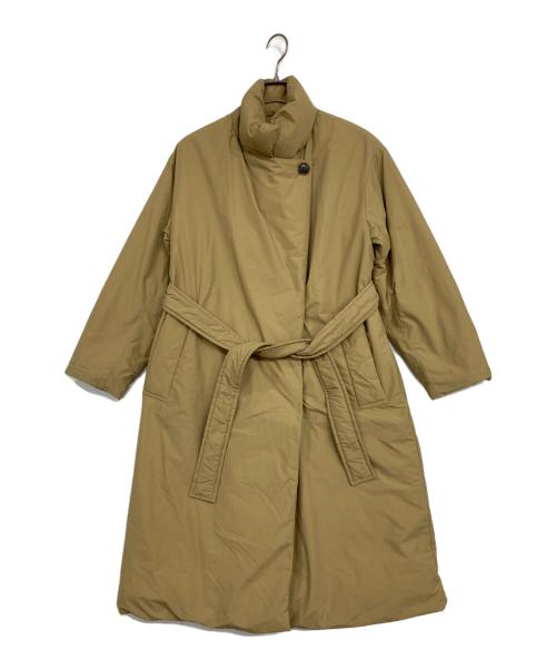 nano・universe（ナノ・ユニバース）nano・universe (ナノ・ユニバース) NISHIKAWA DOWN (ニシカワダウン) ベルテッドコートダウン ベージュ サイズ:36の古着・服飾アイテム