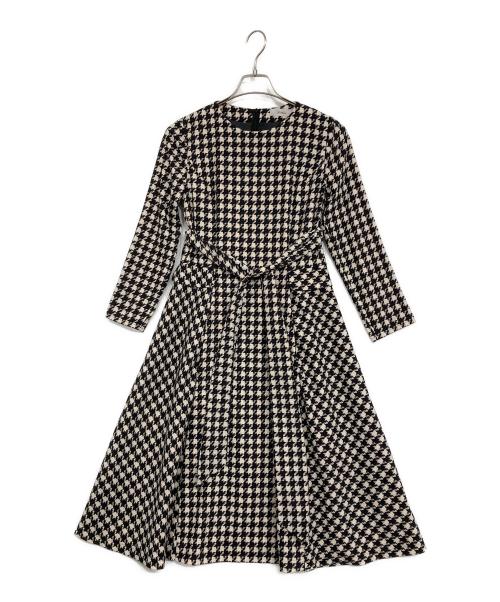 Leilian（レリアン）Leilian (レリアン) ワンピース ホワイト×ブラック サイズ:9の古着・服飾アイテム