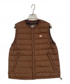 DANTONダントン）の古着「WOMEN'S CREWNECK INNER DOWN VEST」｜ブラウン