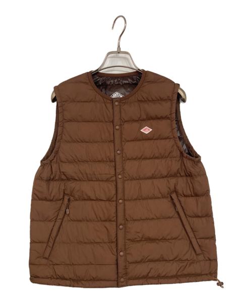 DANTON（ダントン）DANTON (ダントン) WOMEN'S CREWNECK INNER DOWN VEST ブラウン サイズ:Sの古着・服飾アイテム