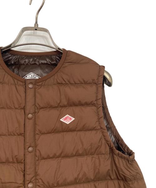 DANTON（ダントン）DANTON (ダントン) WOMEN'S CREWNECK INNER DOWN VEST ブラウン サイズ:Sの古着・服飾アイテム