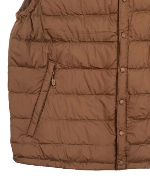 DANTON（ダントン）DANTON (ダントン) WOMEN'S CREWNECK INNER DOWN VEST ブラウン サイズ:Sの古着・服飾アイテム