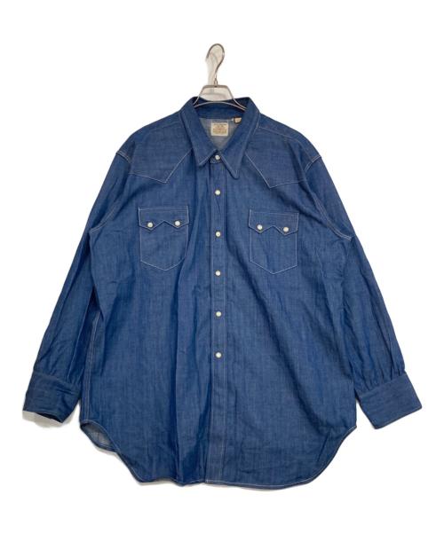 LEVI'S（リーバイス）LEVI'S (リーバイス) 復刻ショートホーンデニムウエスタンシャツ インディゴ サイズ:XLの古着・服飾アイテム