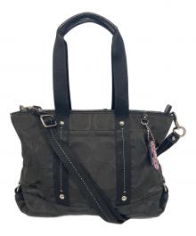 COACH（コーチ）の古着「シグネチャー2WAYバッグ」｜ブラック