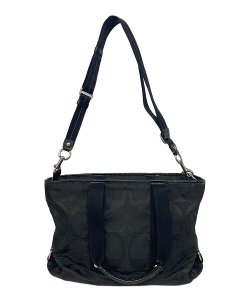 COACH（コーチ）COACH (コーチ) シグネチャー2WAYバッグ ブラックの古着・服飾アイテム