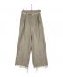Knuth Marf（クヌースマーフ）の古着「カットオフストライプパンツ」｜ベージュ