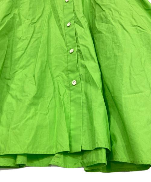 ENFOLD（エンフォルド）ENFOLD (エンフォルド) CO BROAD 3D SLEEVE SHIRT/フレアシャツ グリーン サイズ:38の古着・服飾アイテム