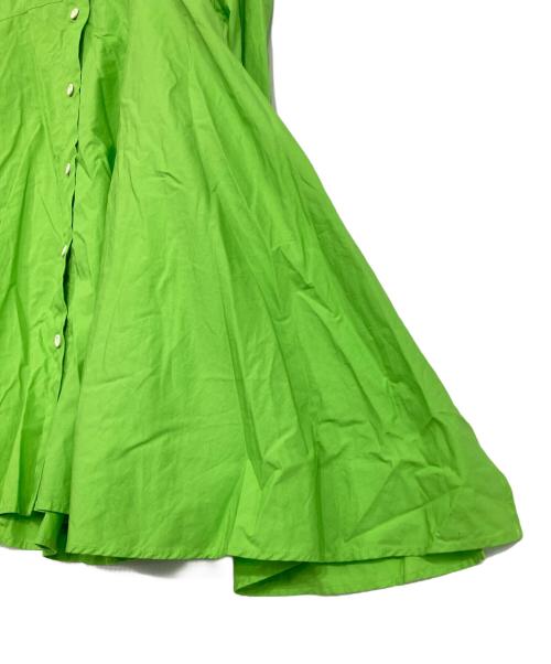 ENFOLD（エンフォルド）ENFOLD (エンフォルド) CO BROAD 3D SLEEVE SHIRT/フレアシャツ グリーン サイズ:38の古着・服飾アイテム