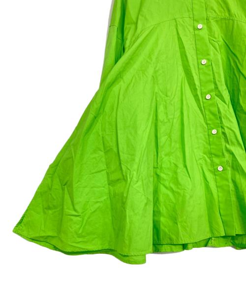 ENFOLD（エンフォルド）ENFOLD (エンフォルド) CO BROAD 3D SLEEVE SHIRT/フレアシャツ グリーン サイズ:38の古着・服飾アイテム