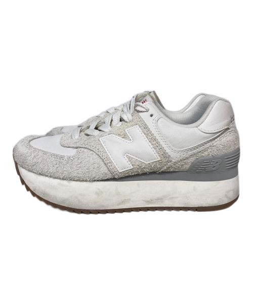 NEW BALANCE（ニューバランス）NEW BALANCE (ニューバランス) WL574ZQD ホワイト サイズ:23.5の古着・服飾アイテム