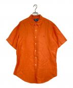 RALPH LAURENラルフローレン）の古着「リネンシルク半袖シャツ」｜オレンジ