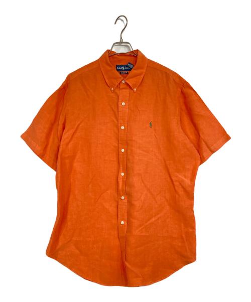 RALPH LAUREN（ラルフローレン）RALPH LAUREN (ラルフローレン) リネンシルク半袖シャツ オレンジ サイズ:XLの古着・服飾アイテム