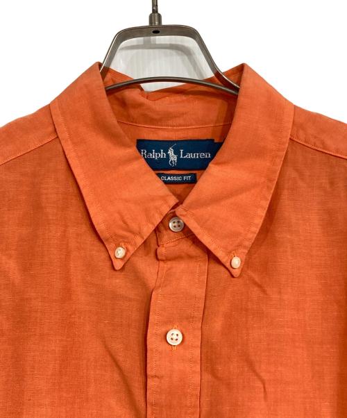 RALPH LAUREN（ラルフローレン）RALPH LAUREN (ラルフローレン) リネンシルク半袖シャツ オレンジ サイズ:XLの古着・服飾アイテム