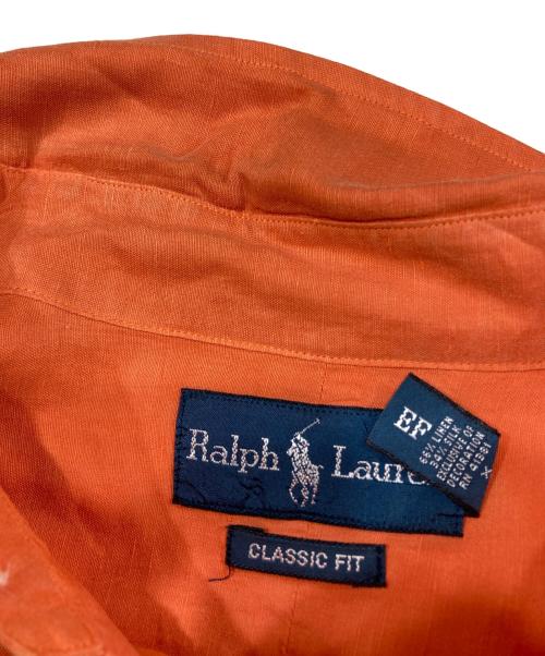 RALPH LAUREN（ラルフローレン）RALPH LAUREN (ラルフローレン) リネンシルク半袖シャツ オレンジ サイズ:XLの古着・服飾アイテム