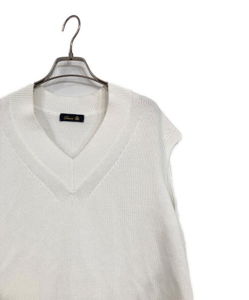 DRAWER（ドゥロワー）Drawer (ドゥロワー) ニットベスト ホワイト サイズ:表記無しの古着・服飾アイテム