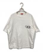 DIESELディーゼル）の古着「DロゴプリントTシャツ」｜ホワイト